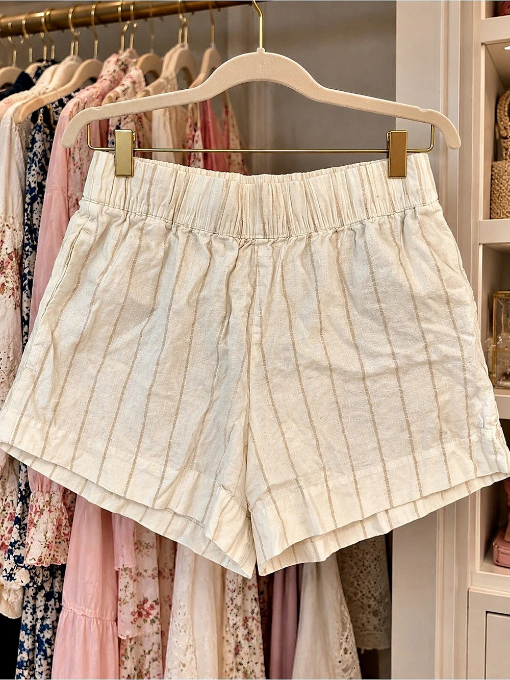 Free Fly Sullivan's Short Striped Shorts Cream XS